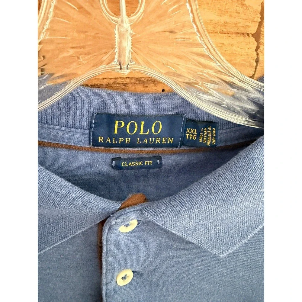 Polo Ralph Lauren Classic Fit Pima Soft Touch Blue long sleeve 100% cotton XXL